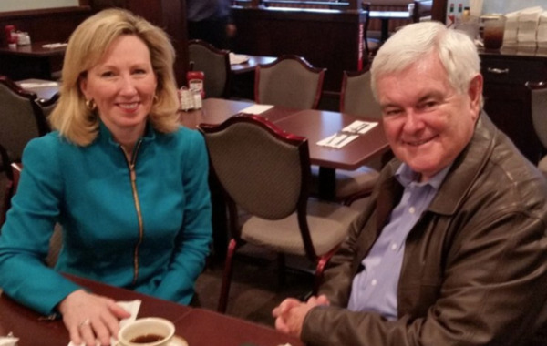 Barbara Comstock with Newt Gingrich